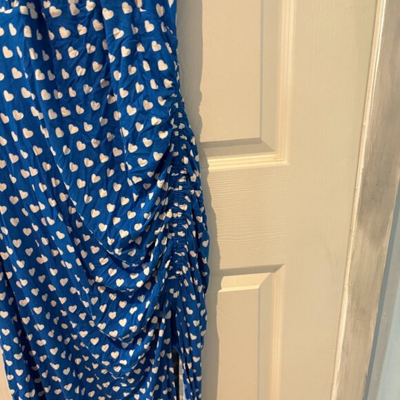Free People Blue with White Hearts Maxi Dress - Picture 3 of 5